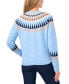 ფოტო #2 პროდუქტის Women's Fair Isle Long-Sleeve Cardigan Sweater