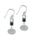 ფოტო #1 პროდუქტის Women's Penn State Nittany Lions Silver-Tone Dangle Crystal Earrings