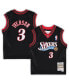 Фото #1 товара Футболка для малышей Mitchell&Ness черная с принтом Allen Iverson Philadelphia 76ers 2000/01 Hardwood Classics