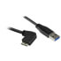 Фото #1 товара Универсальный кабель USB-MicroUSB Startech USB3AU1MRS Чёрный