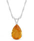 Фото #1 товара Macy's citrine (2-3/4 ct. t.w.) Pendant Necklace in 14K White Gold