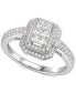 Фото #1 товара Кольцо Macy's Cubic Zirconia Square Cluster Double Halo