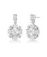 Фото #1 товара White Gold Plated Cubic Zirconia Accent Dangle Earrings