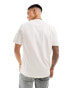 HUGO Red Daqerio t-shirt in off white with logo print