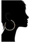 ფოტო #2 პროდუქტის Scattered Cubic Zirconia 3/4 Hoop Earrings