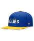 ფოტო #4 პროდუქტის Men's Blue, Gold St. Louis Blues Iconic Color Blocked Snapback Hat