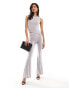 Фото #1 товара Kaiia slinky flared trousers co-ord in light grey