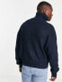 Фото #3 товара River Island knitted funnel neck jumper in navy