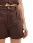 Фото #5 товара SNDYS linen tailored short co-ord in chocolate