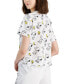 ფოტო #2 პროდუქტის Juniors' Snoopy Crewneck Short-Sleeve T-Shirt