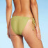 Фото #2 товара Juniors' Shirred Side-Tie High Leg Scoop Bikini Bottom - Xhilaration™ size Large