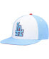 Фото #4 товара Men's White, Light Blue Los Angeles Dodgers Blue Raspberry Ice Cream Drip Snapback Hat