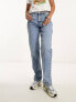 Noisy May Guthie straight leg jeans in light blue Голубой, W30 L32 - фото #2