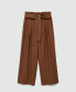 ფოტო #7 პროდუქტის Women's Belt Straight-Fit Pants