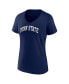 Women's Navy Penn State Nittany Lions Basic Arch V-Neck T-shirt