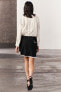 Zw collection contrast mini skirt