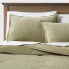 Full/Queen Cotton Velvet Comforter & Sham Set Green - Threshold