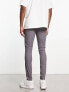 ASOS DESIGN spray on chinos in charcoal