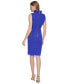 Фото #2 товара Women's V-Neck Scuba-Crepe Sheath Dress