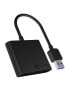 ICY BOX IB-CR301-U3 - CF,MicroSD (TransFlash),SD,SDHC,SDXC - Black - 5000 Mbit/s - Aluminum - USB 3.2 Gen 1 (3.1 Gen 1) - 44 g