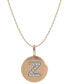 ფოტო #1 პროდუქტის 14k Rose Gold Necklace, Diamond Accent Letter Z Disk Pendant