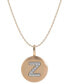 Фото #1 товара Macy's 14k Rose Gold Necklace, Diamond Accent Letter Z Disk Pendant