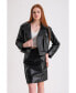 ფოტო #2 პროდუქტის Women's Leather Jacket, Black