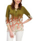 Фото #1 товара Women's Printed Lace-Up Tunic, Created for Macy's