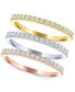 3-Pc. Set Lab-Created Diamond Stacking Rings (1/2 ct. t.w.) in Sterling Silver, 14k Gold-Plated Sterling Silver & 14k Rose Gold-Plated Sterling Silver