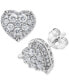 Фото #3 товара Серьги Macy's Diamond Heart Cluster Stud