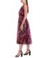 Women's Floral Tulle Midi Dress