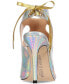 ფოტო #3 პროდუქტის Women's Blossom Open-Toe Cutout Lace Ribbon Dress Sandals
