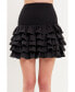 ფოტო #1 პროდუქტის Women's Tiered Ruffle Mini Skirt