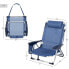Фото #4 товара Пляжный стул Aktive Складной Тёмно Синий 51 x 76 x 45 cm (2 штук)