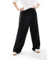 Фото #5 товара Noisy May Curve wide leg elasticated waist trouser in black