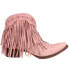 Фото #2 товара Junk Gypsy Spitfire Fringe Snip Toe Cowboy Booties Womens Pink Casual Boots JG00