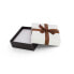 Фото #2 товара White gift box with brown ribbon KP9-9