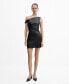 ფოტო #1 პროდუქტის Women's Short Leather-Effect Dress