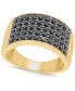 Men's Black Diamond Ring (2 ct. t.w.) in 14k Gold-Plated Sterling Silver