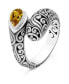 ფოტო #2 პროდუქტის Citrine & Bali Filigree Ring in Sterling Silver, Size 8