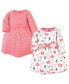 ფოტო #1 პროდუქტის Toddler Girls Cotton Long-Sleeve Dresses 2pk, Forest