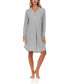 Фото #1 товара Women's Deborah Long Sleeve Notch Knit Sleepshirt Nightgown