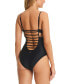 ფოტო #2 პროდუქტის Women's Side-Cutout Strappy-Back One-Piece Swimsuit