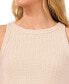 Women's Sleeveless Textured Knit Tank Top Бежевый, S - фото #3