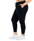 Plus Size High-Rise Solid Fleece Jogger Pants, Created for Macy's