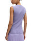 ფოტო #6 პროდუქტის Women's Sleeveless Mock-Neck Top