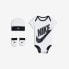 Фото #1 товара [LN0073-001] Baby Nike Bodysuit, Hat and Booties 3-PC Box Set