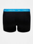 Фото #5 товара Calvin Klein Plus cotton stretch trunks 3 pack in black with coloured waistband