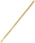 ფოტო #2 პროდუქტის Rounded Box Link Chain Bracelet in 14k Gold-Plated Sterling Silver, Created for Macy's