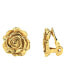 ფოტო #1 პროდუქტის 14K Gold-Dipped Flower Button Clip Earrings